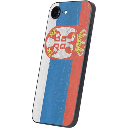 Serbia Flag Distressed iPhone 16e Skin
